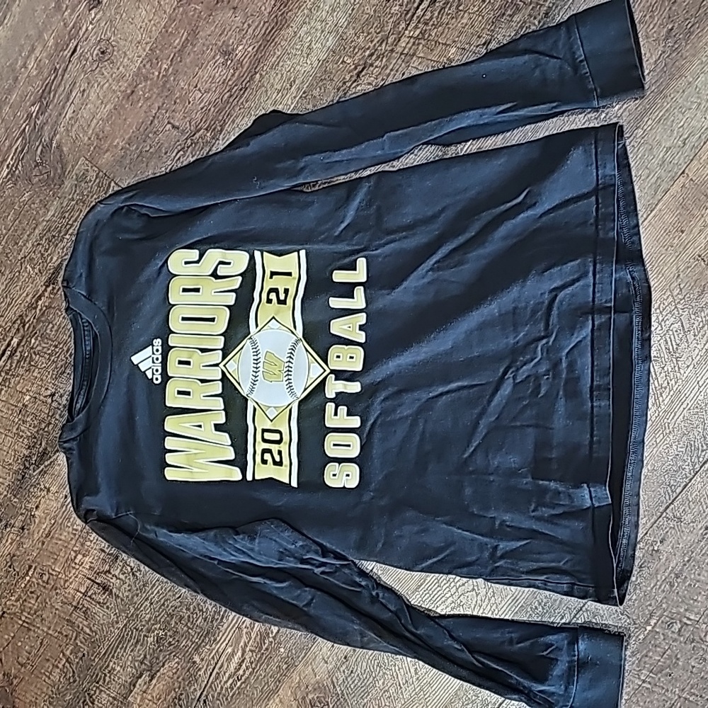 Adidas Women's M Warriors Softball Tshirt Long Sleeve